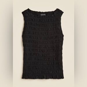NWT J. Crew smocked shell tank top in crepe de chine size XS